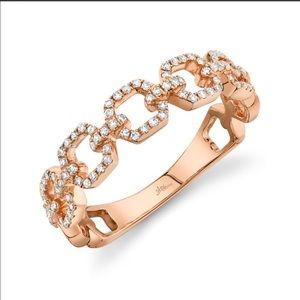 DIAMOND RING 14k rose gold diamond ring
